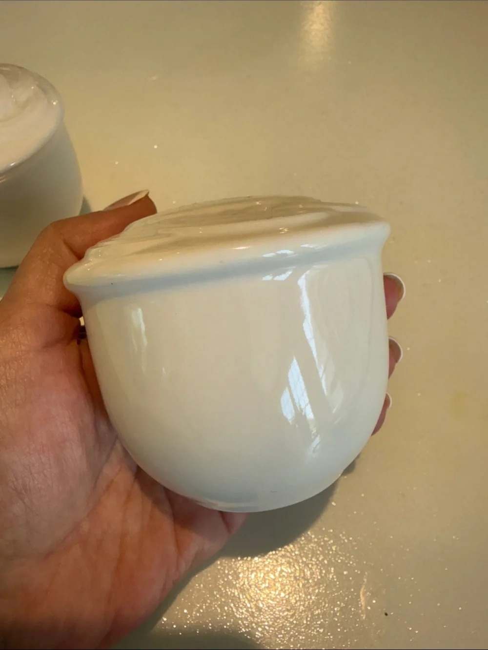 White Pfaltzgraff Ceramic Salt and Pepper Shakers - Swirl Detail